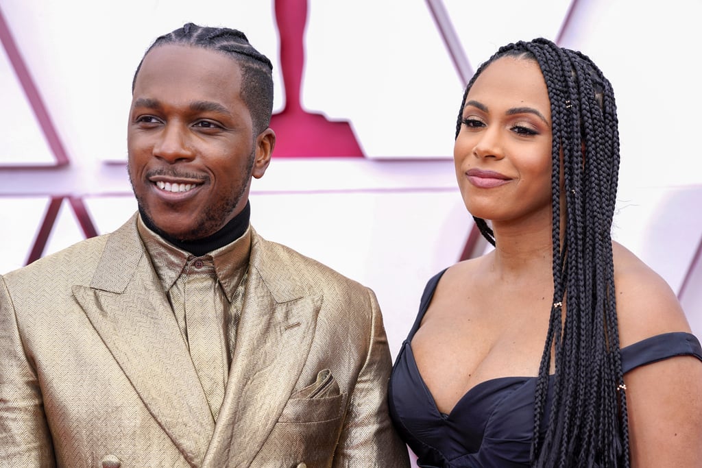 Leslie Odom Jr. and Nicolette Robinson at the Oscars 2021