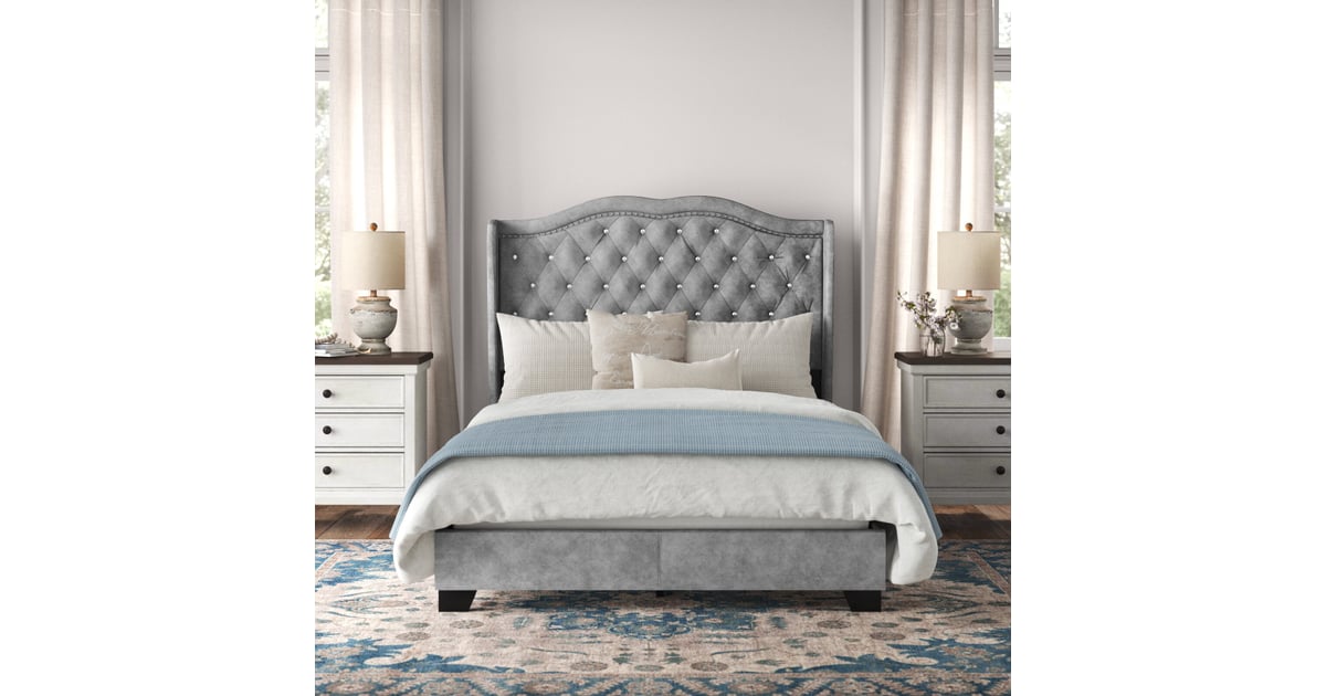 Carlie Tufted Upholstered Low Profile Standard Bed The Best Sales and