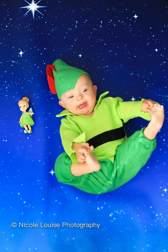 Peter Pan Kids With Down Syndrome Dressed as Disney Characters POPSUGAR Family Photo 2