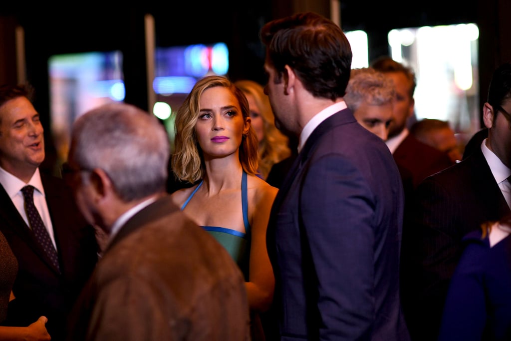 Emily Blunt and John Krasinski at Girl on the Train Premiere