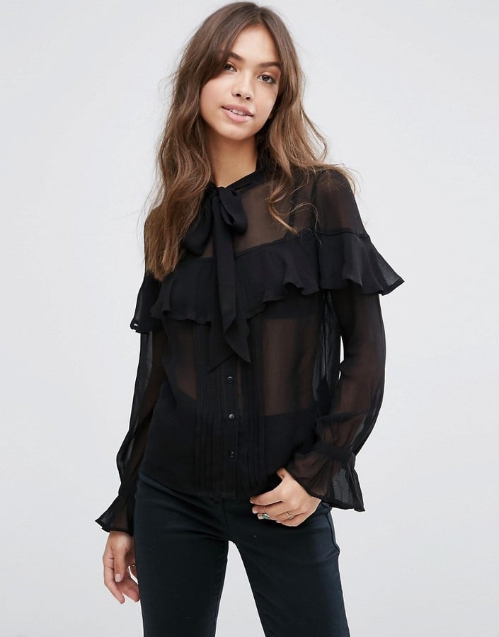 Asos Ultimate Pussy Bow Ruffle Blouse ($49) | Pussy Bow Blouses ...