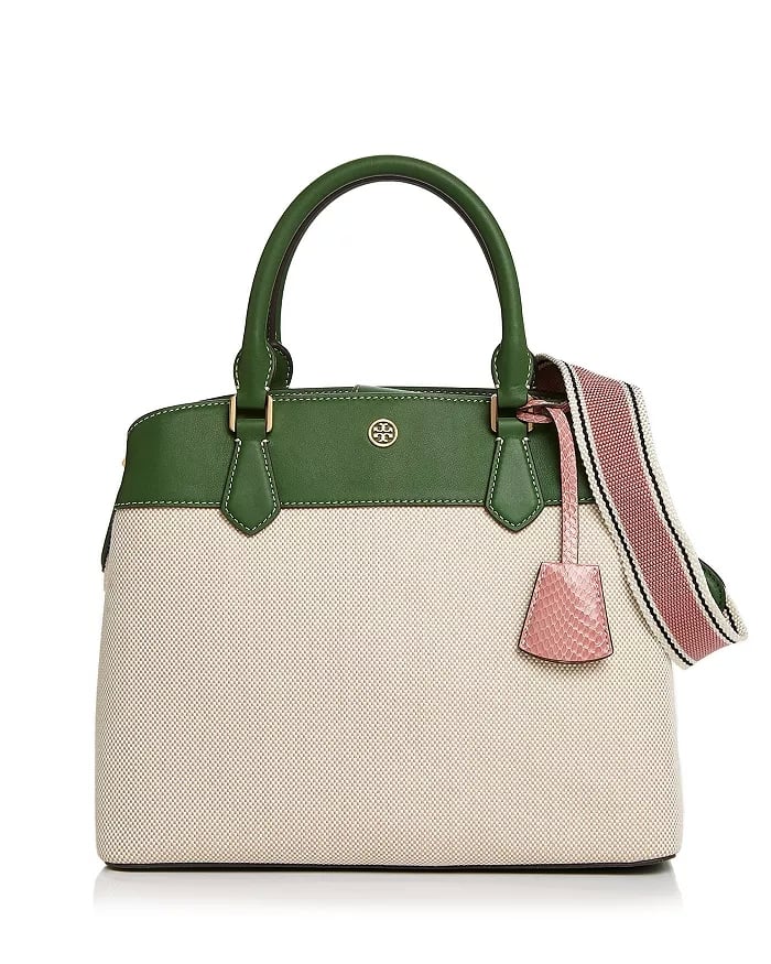 Tory Burch Robinson Canvas Color-Block Tote