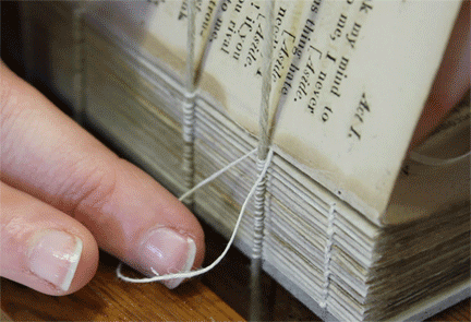The intricacies of a perfectly bound book.