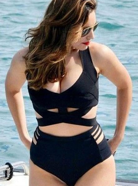 PlusTrendy Black Bandage Swimsuit
