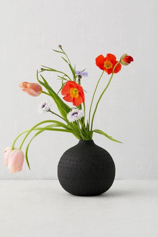 Matte Textured Round Vase