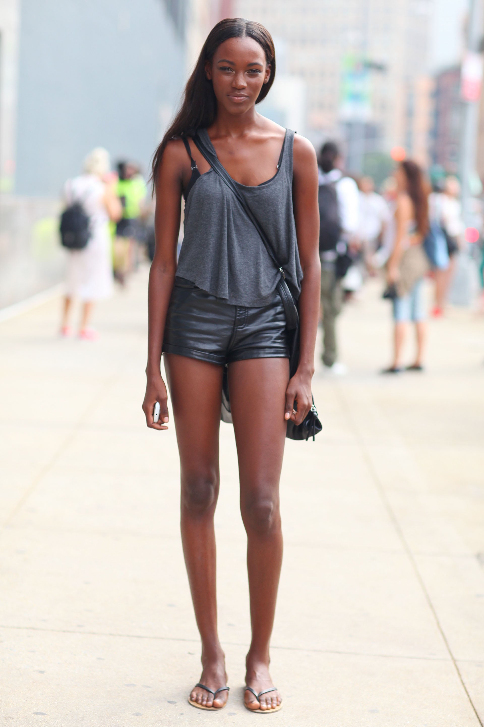 Leather shorts made this Summer tank 