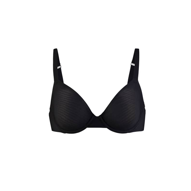 Skims Naked Plunge Underwire Bra 38C Kim Kardashian BR-UWR-0090 Onyx Black  NWT