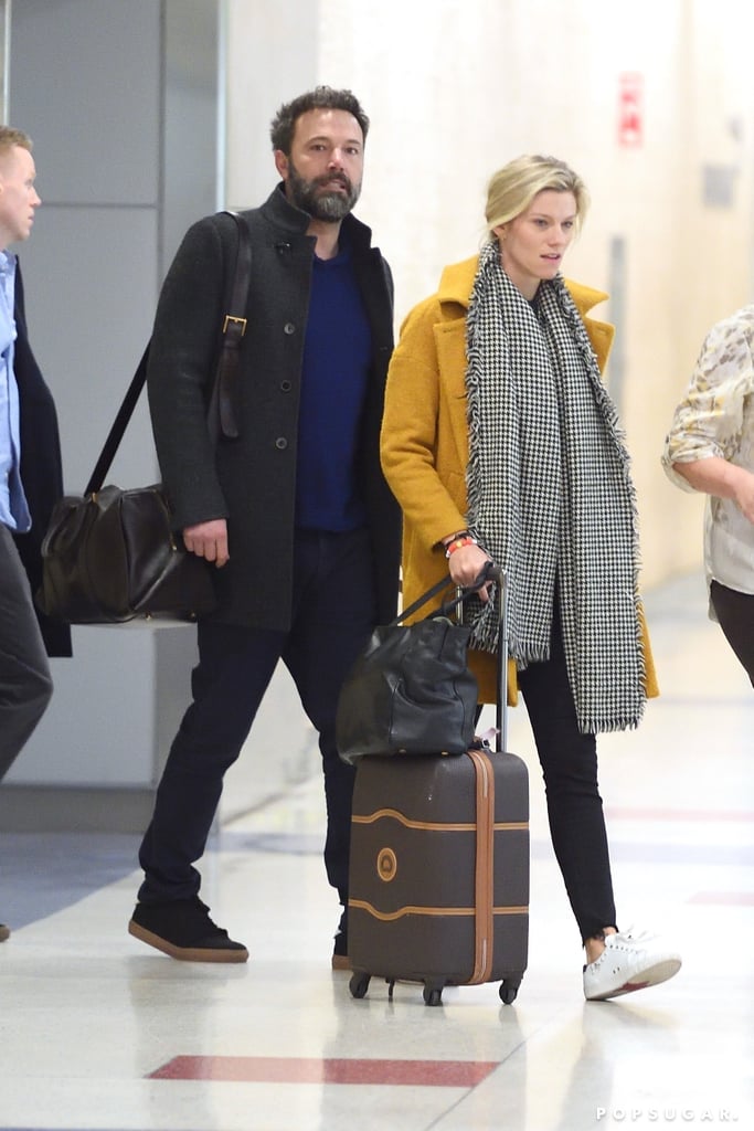 Ben Affleck and Lindsay Shookus at JFK Airport Nov. 2017