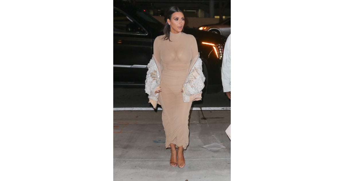 Kim Kardashian S Sheer Dress In Miami Popsugar Fashion Photo 4