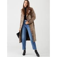 V by Very Animal Print Wrap Coat