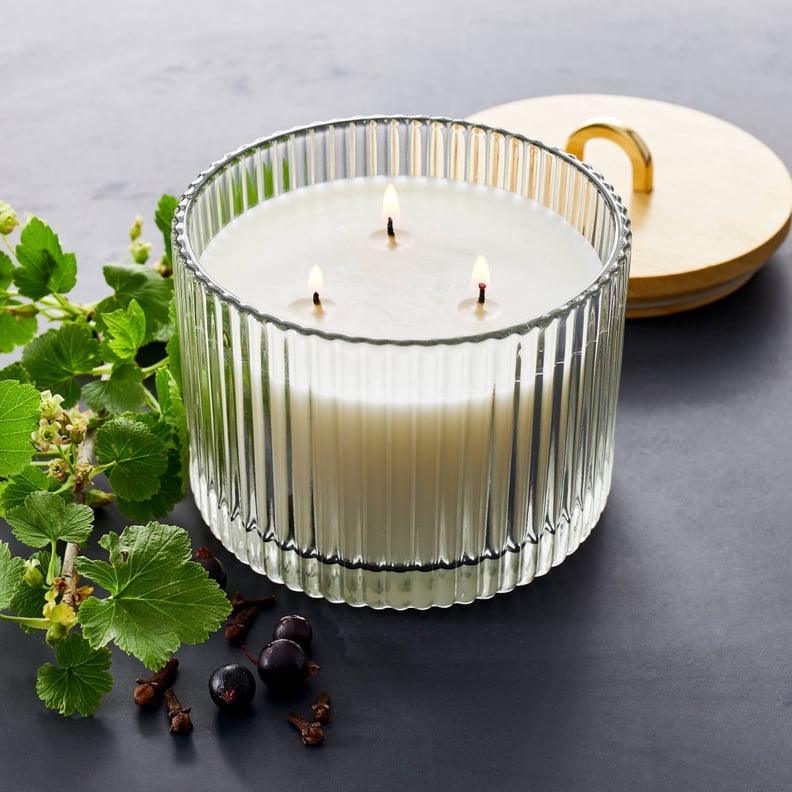 An Aromatic Accent: Threshold x Studio McGee Ribbed Glass Clove and Black Currant Candle