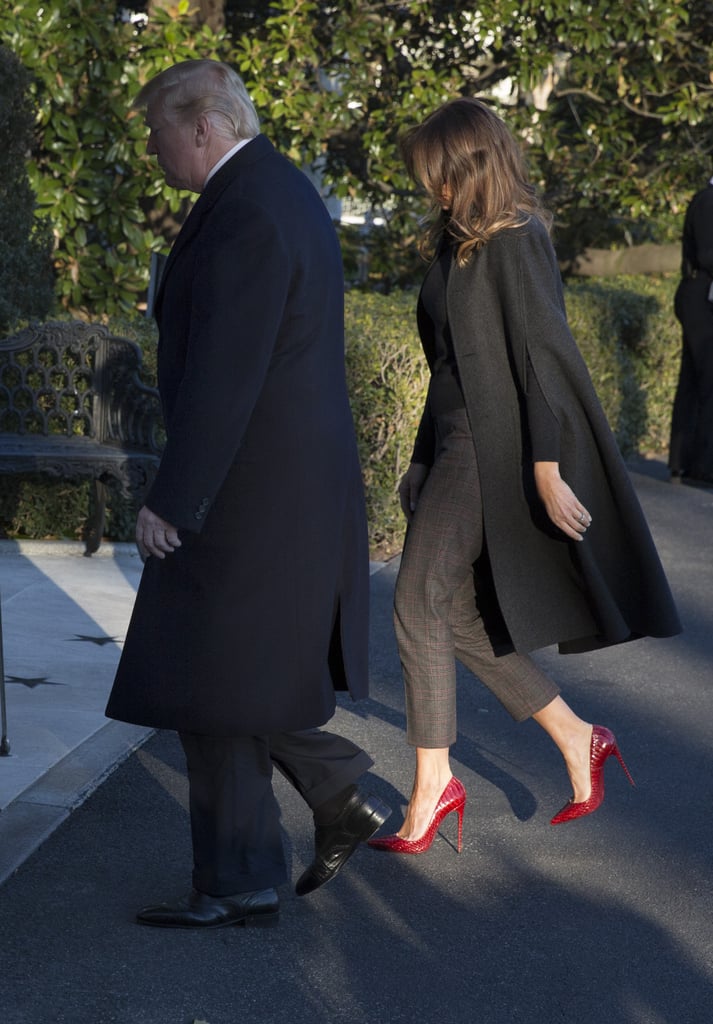 red snakeskin pumps