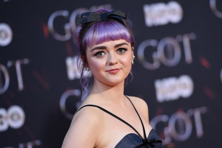 Maisie Williams With Purple Hair April 2019 Popsugar Beauty