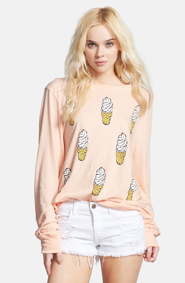 Wildfox Soft Serve Oversized Cotton Pullover Ice Cream Clothing
