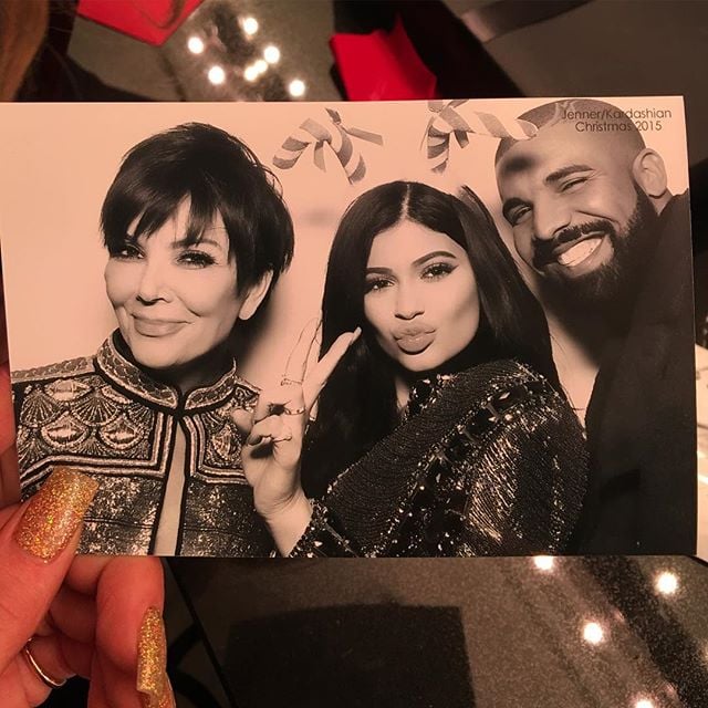 Kylie Jenner snapped a photo with her mom and Drake at their annual holiday bash.