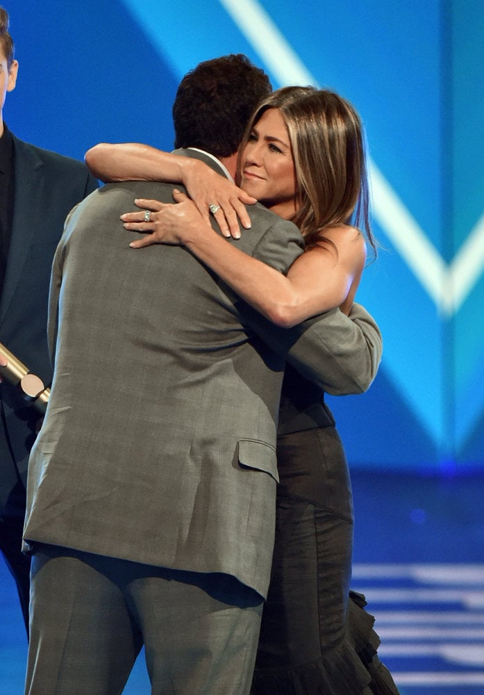 Adam Sandler and Jennifer Aniston at the 2019 People's Choice Awards