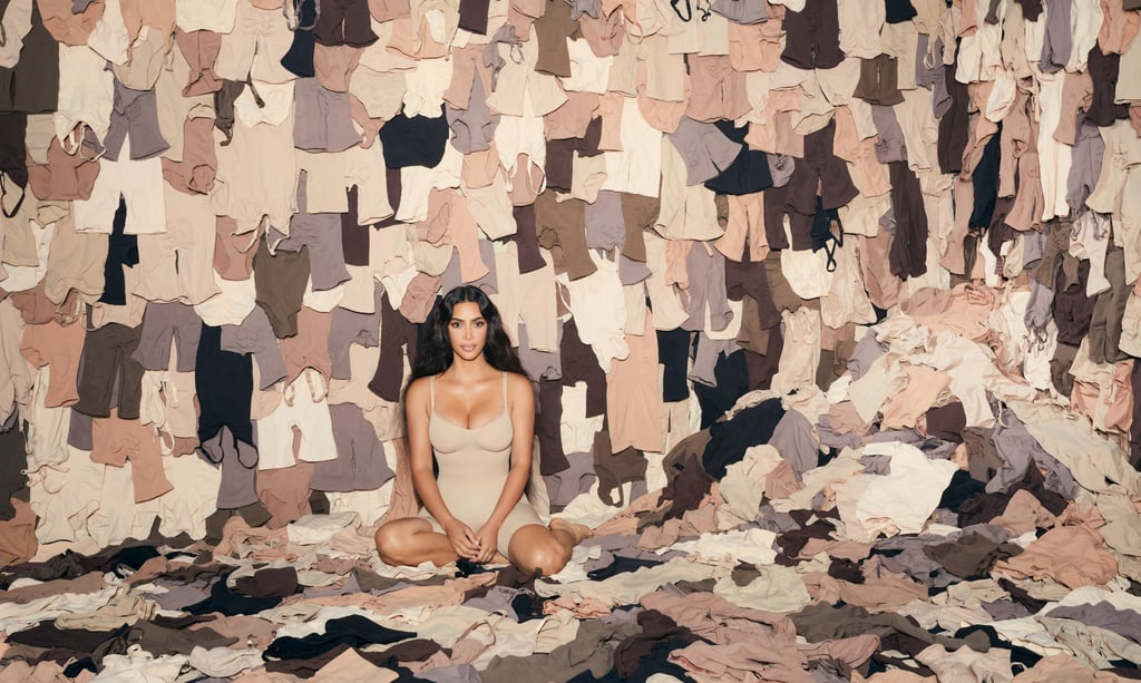 Kim Kardashian Posing in the Skims 1-Year Anniversary Campaign