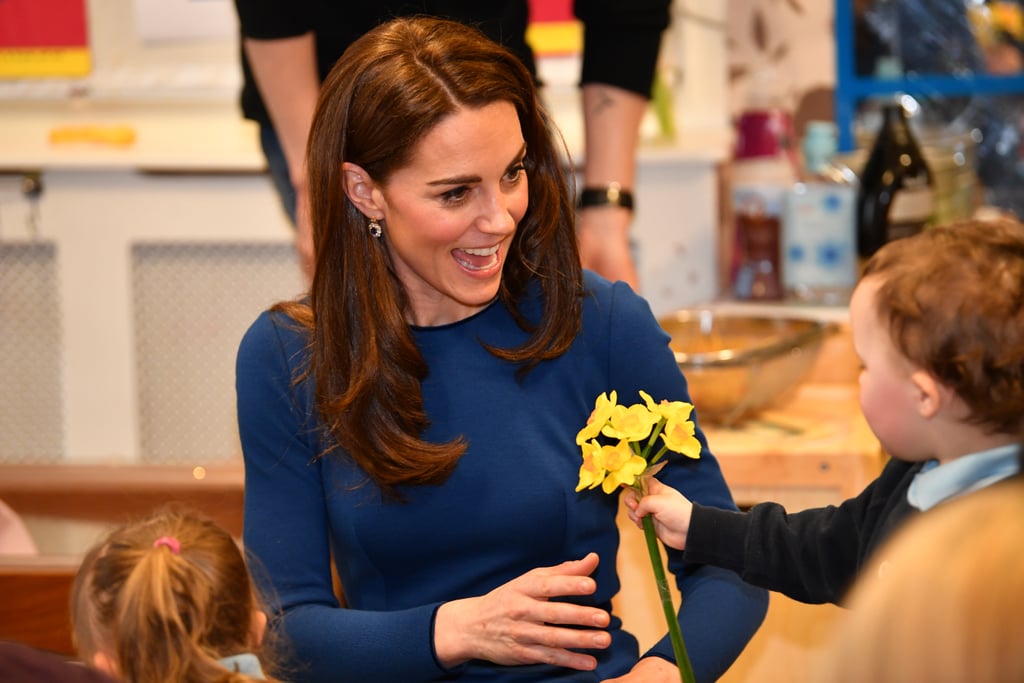 Kate Middleton Blue Jenny Packham Dress in Northern Ireland