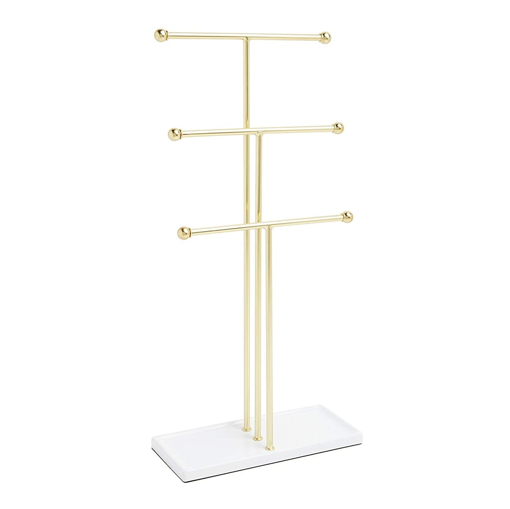 If you're a fan of "all gold everything," the Umbra Trigem Hanging Jewellery Organiser ($20) might be for you. With three ramped rods, you can easily store anything from bracelets to longer necklaces.