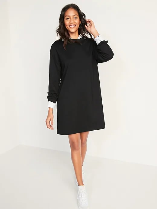 Old Navy Loose Vintage Long-Sleeve T-Shirt Dress