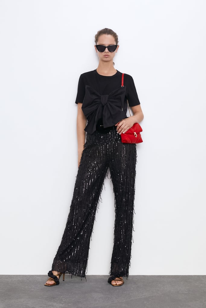 Zara Fringed Sequin Pants