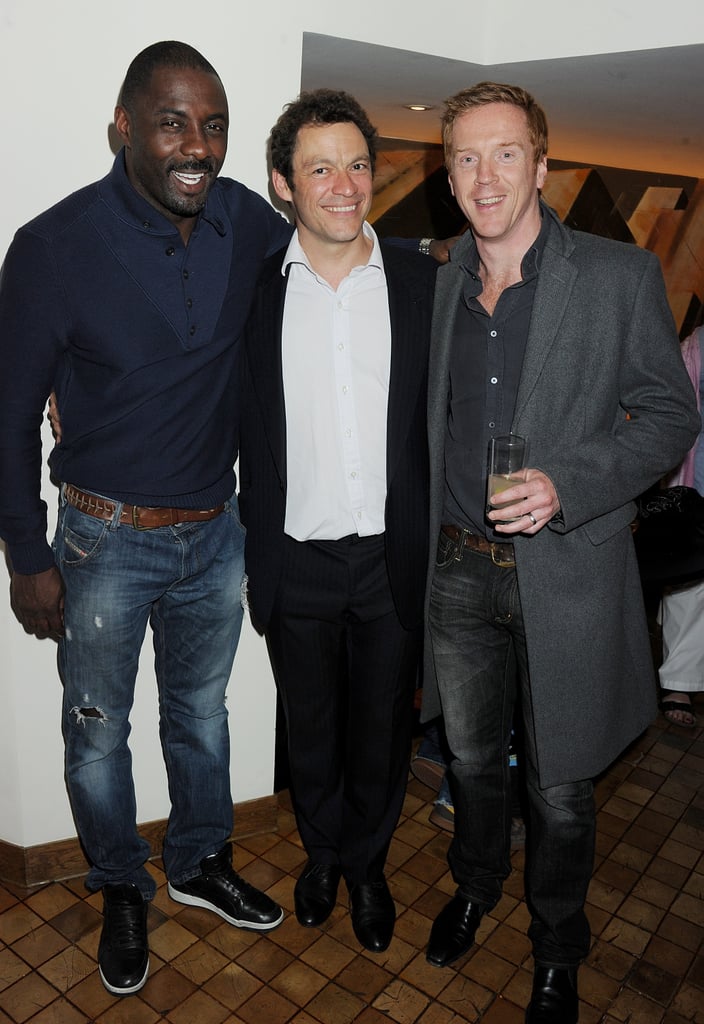 Idris Elba, Dominic West, and Damien Lewis were all smiles at a theatre party in 2011.