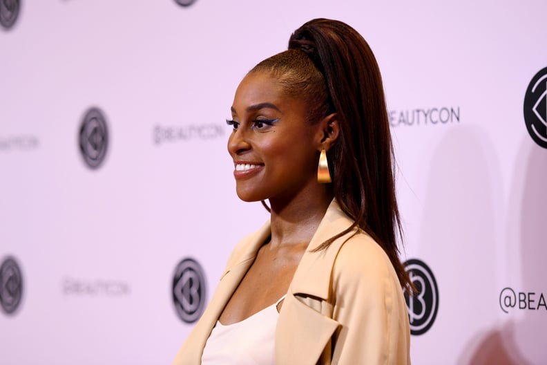 Issa Rae's Graphic Eyeliner and High, Sleek Ponytail