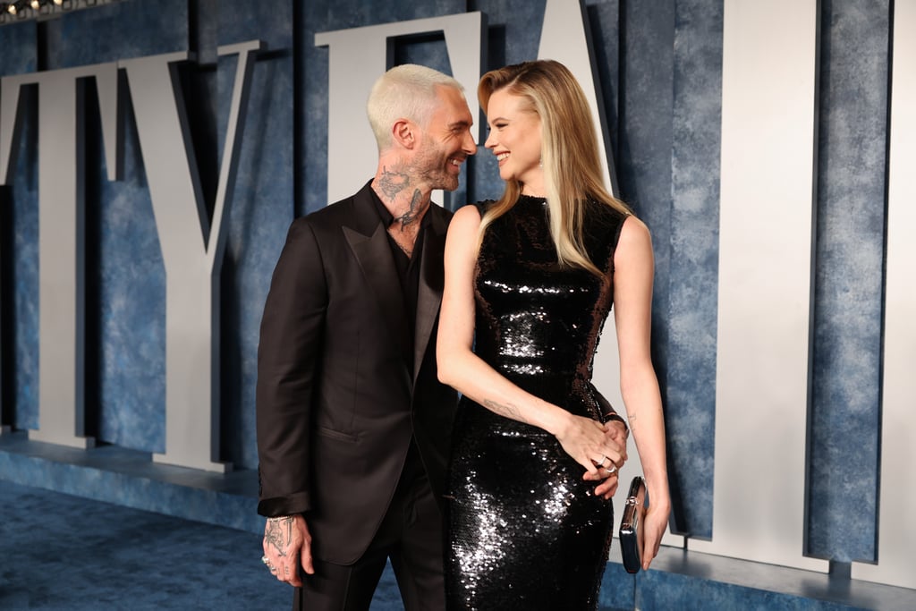 Adam Levine and Behati Prinsloo at Vanity Fair Oscars Party