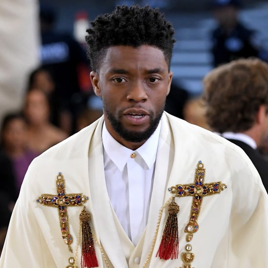 Chadwick Boseman's Glitter Hair at the 2018 Met Gala