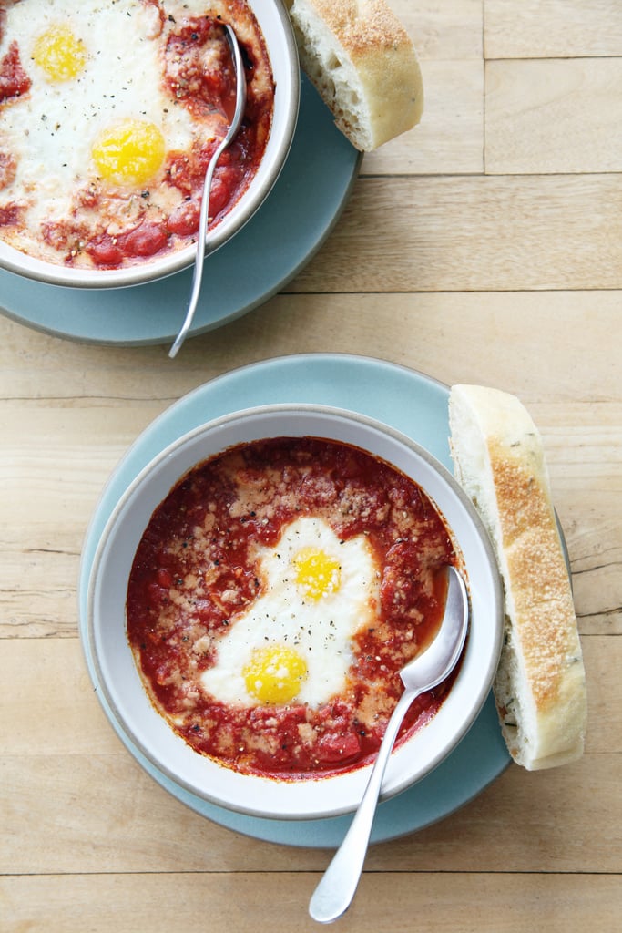 Baked Eggs With Tomatoes and Pancetta