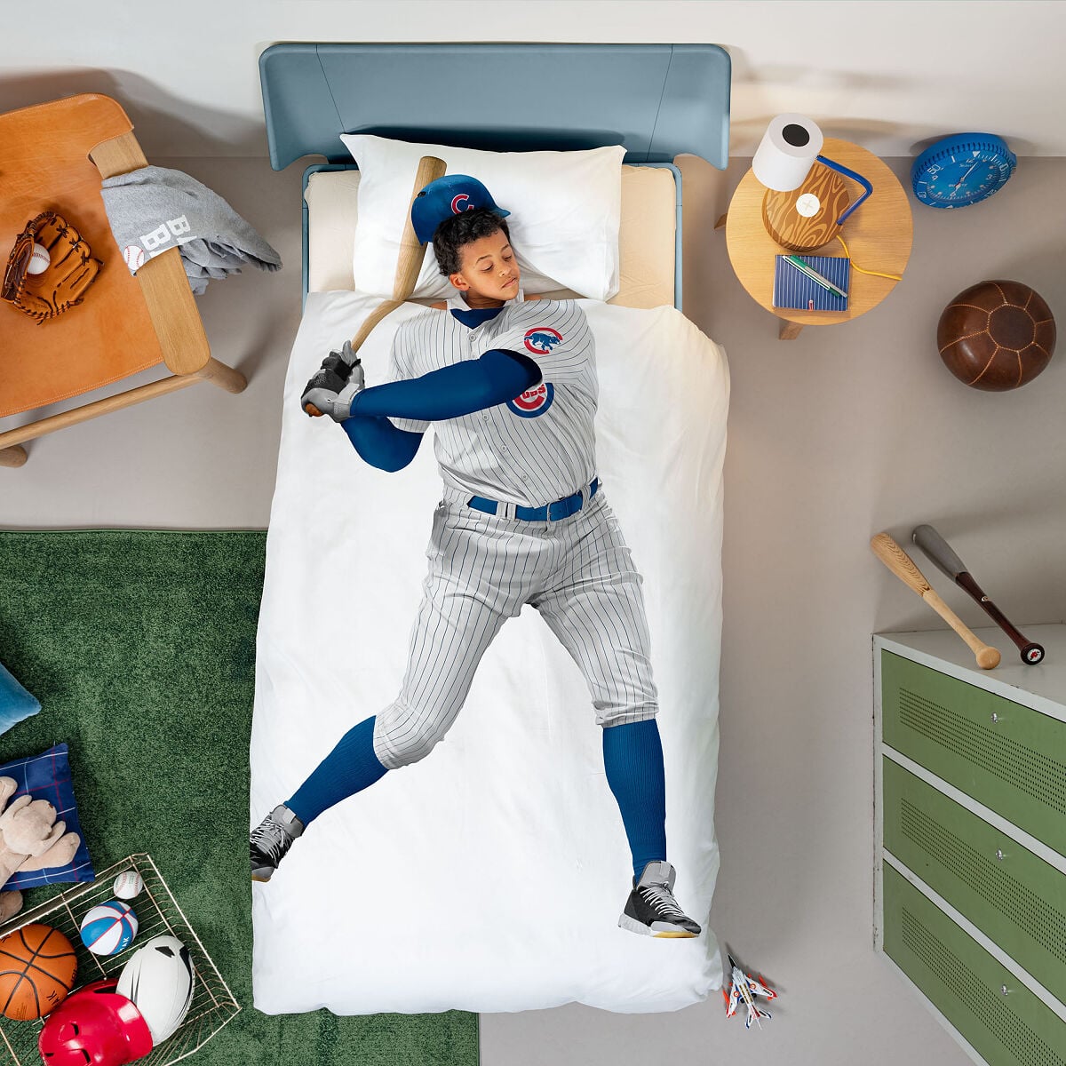 Ensemble couette et taie d'oreiller de joueur de baseball MLB