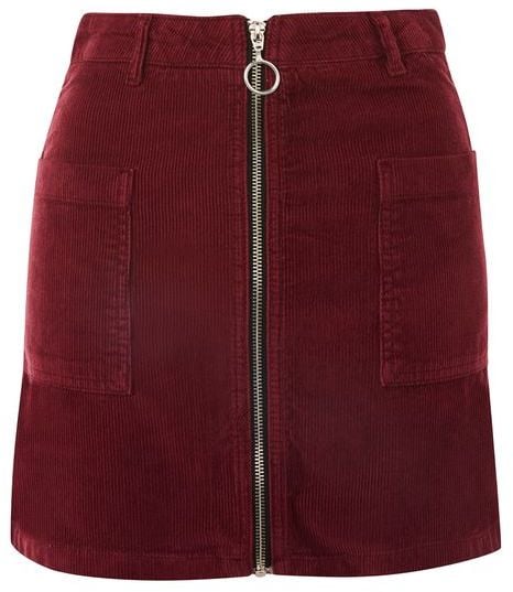 Topshop Moto Corduroy Skirt