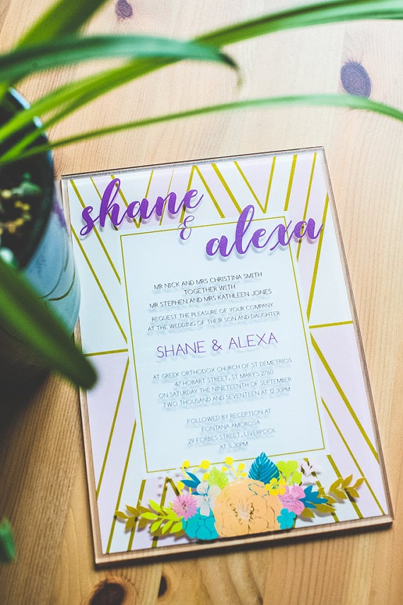 Modern and Colorful Wedding Invitation