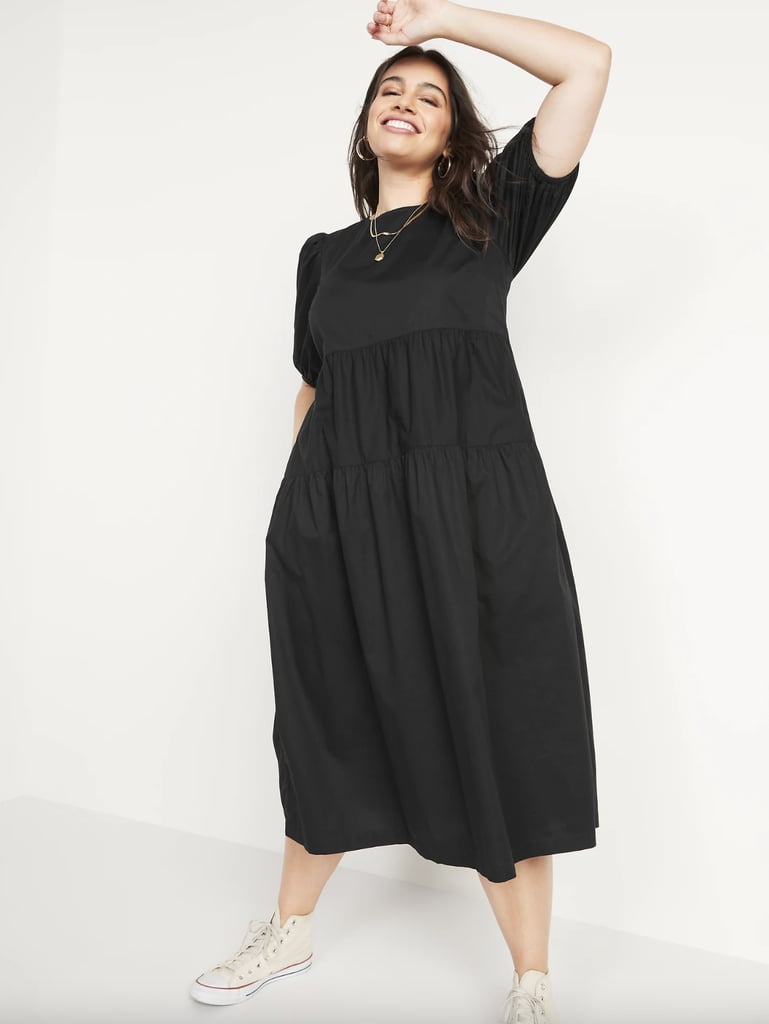 Old Navy Puff-Sleeve All-Day Midi Swing Dress