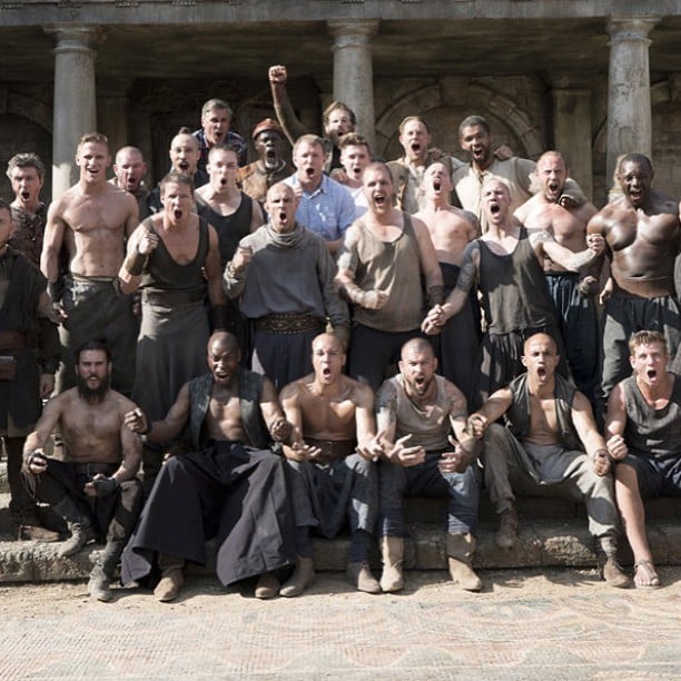 Look at all those dudes! Can you spot Hunnam?