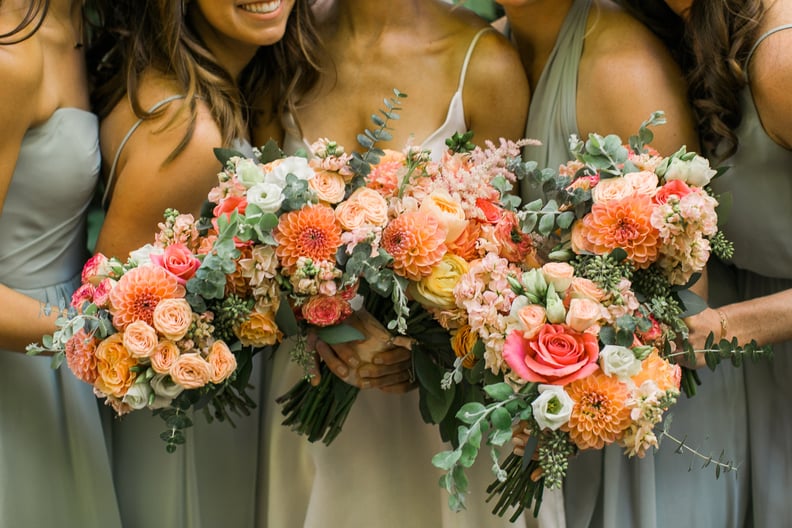 Bright Bridesmaid Arrangements