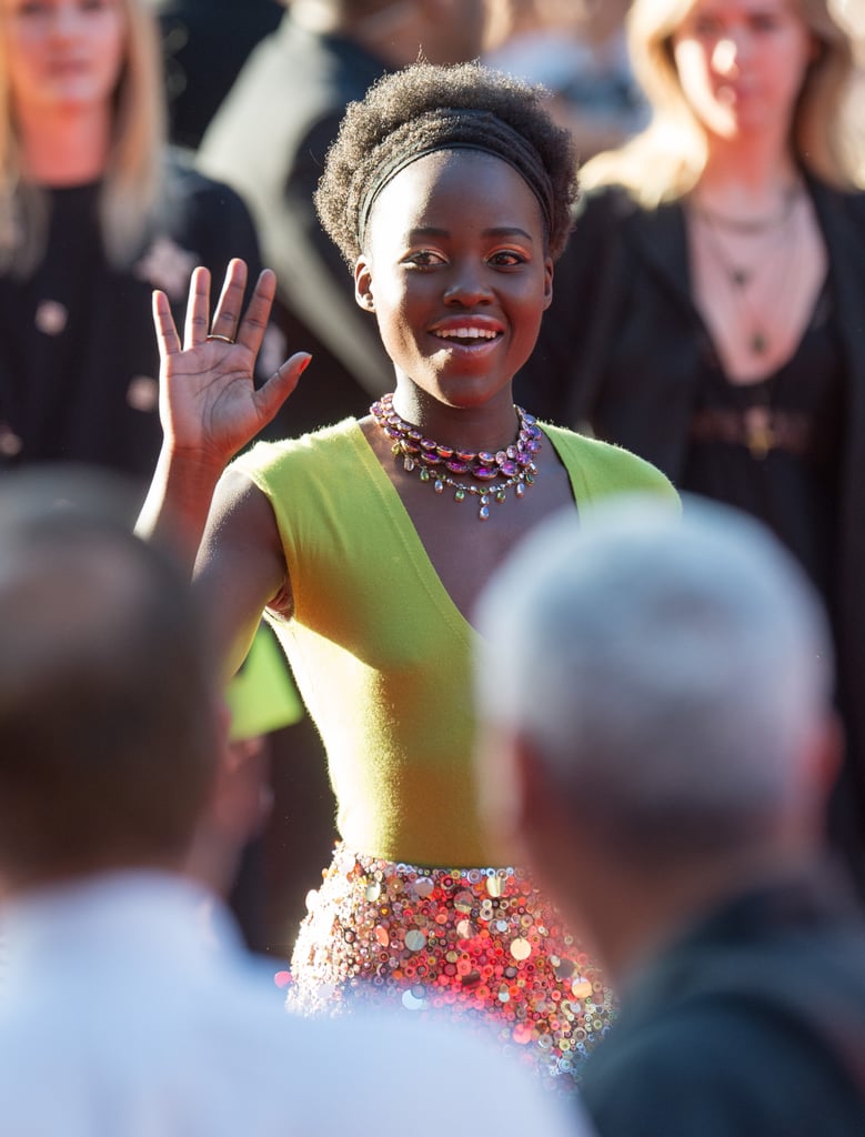 Lupita Nyong'o and Brother at The Jungle Book Premiere