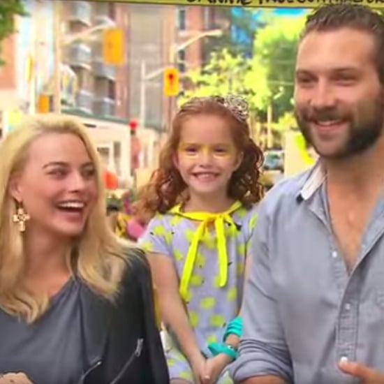 Margot Robbie and Jai Courtney Visit Girl's Lemonade Stand