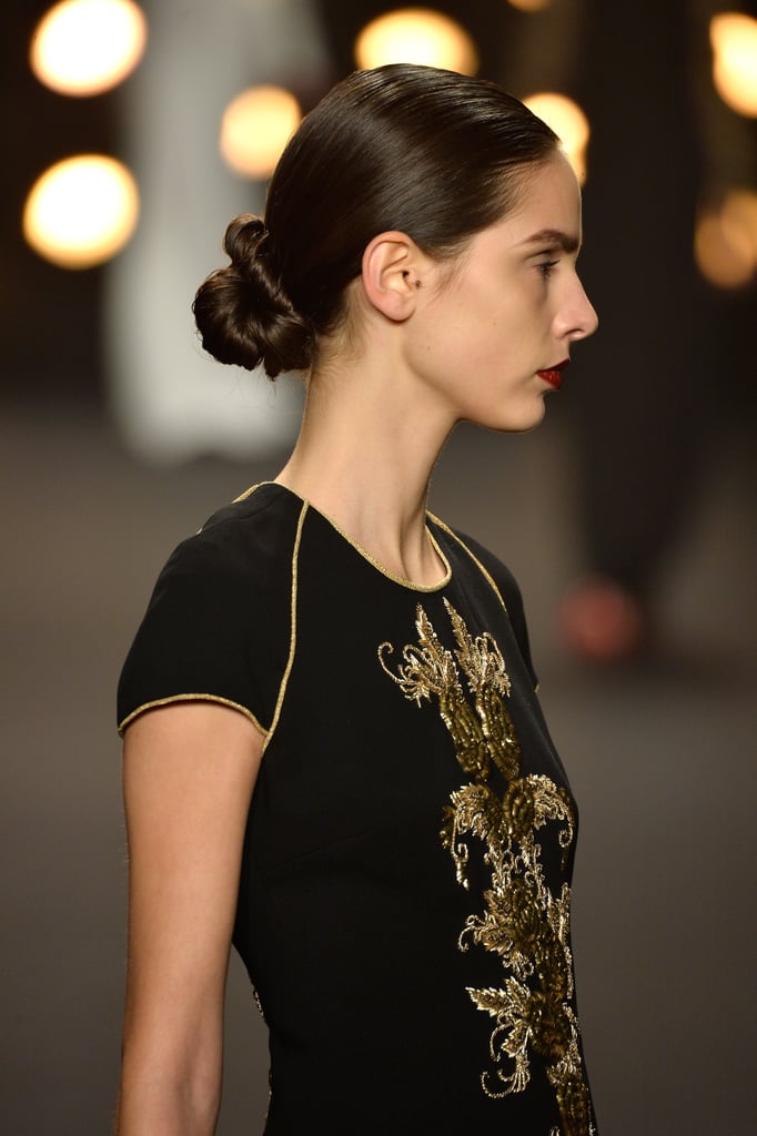 Naeem Khan Fall 2014 | Bun Hair Trend Fall 2014 | New York Fashion Week ...