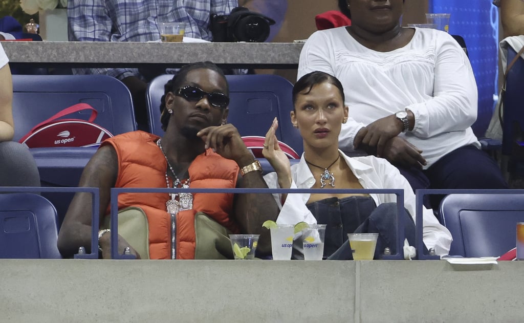 Offset and Bella Hadid on 29 Aug. at the US Open.