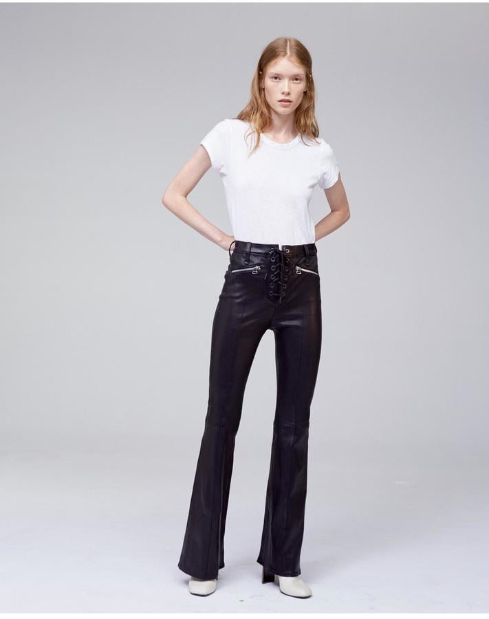 Rag & Bone Lace-Up Leather Bella Pants