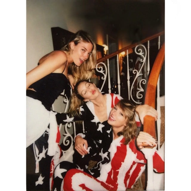 Gigi Hadid also posted this photo from Taylor Swift's Fourth of July bash, captioned, "star spangled blondies."