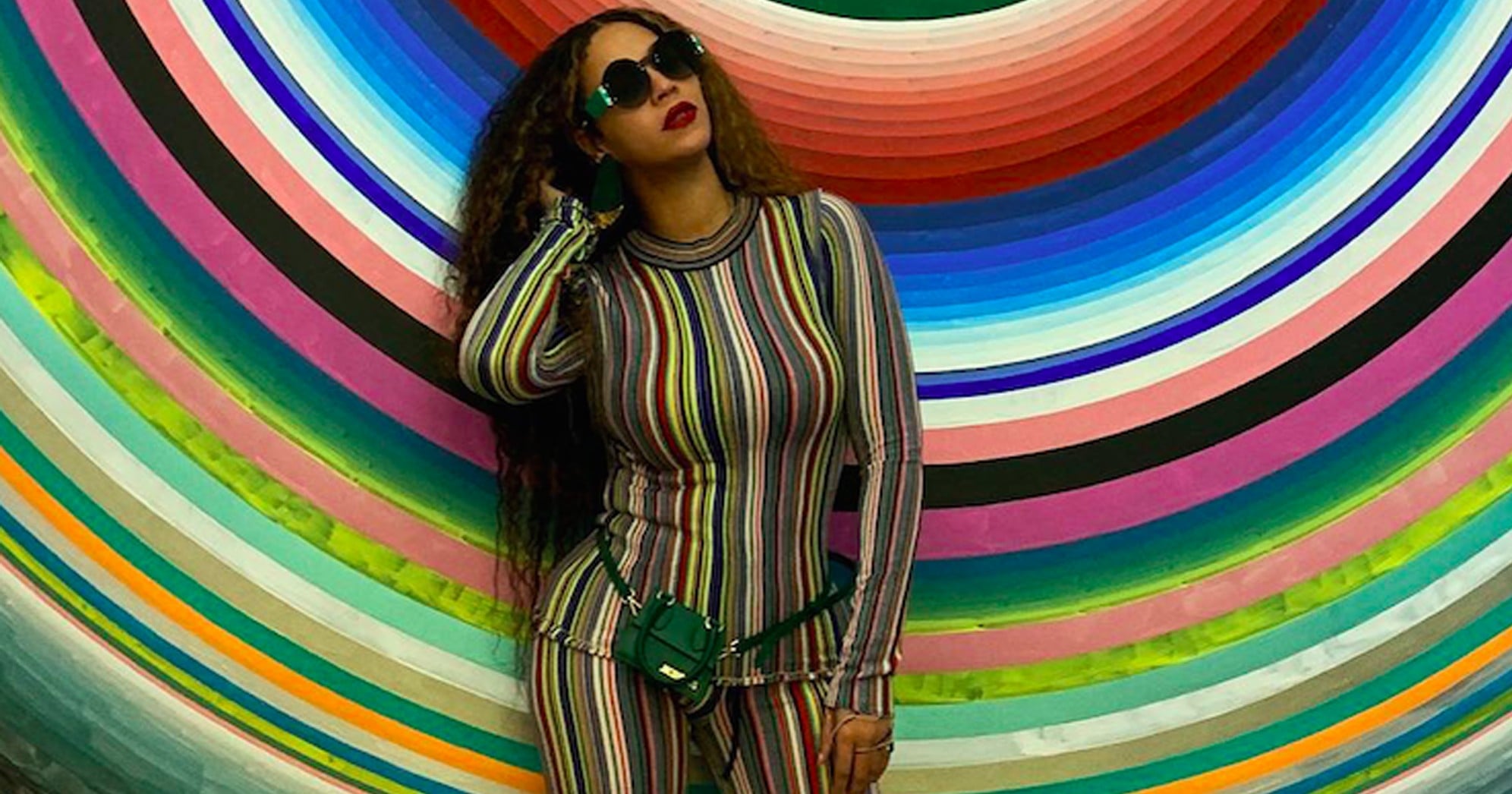 Beyoncé's Matching Striped Sweater and Pants Jan. 2019 | PS Fashion