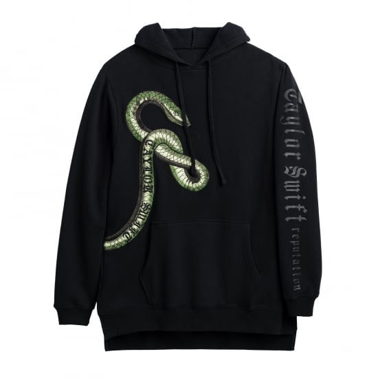 Black Hoodie With Green Snake