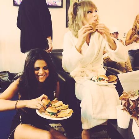 Taylor Swift and Selena Gomez at MTV VMAs 2015