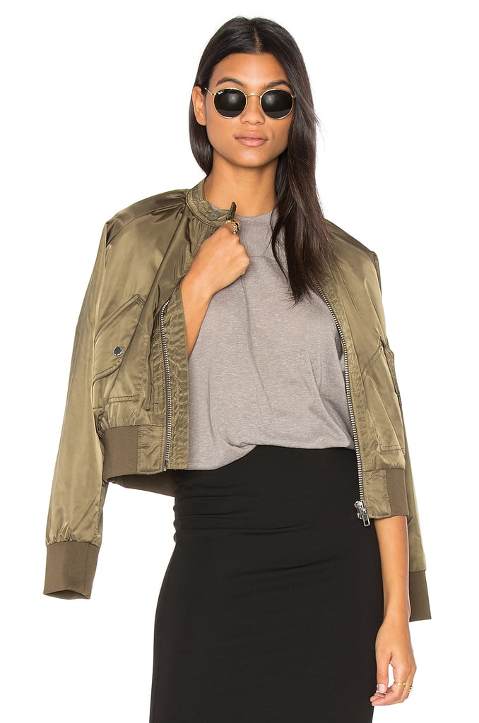 We're voting "yes" to owning a green bomber jacket. This one in particular from Free People ($78) is one you can always wear.