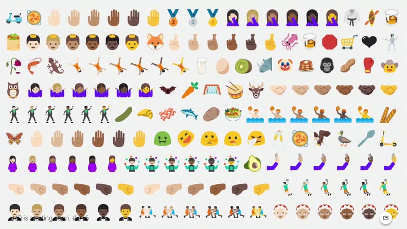 A peek at all the new emoji arriving to Android N.