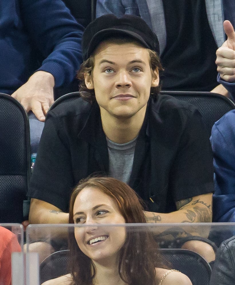 Harry Styles at New York Rangers Game April 2017 ...