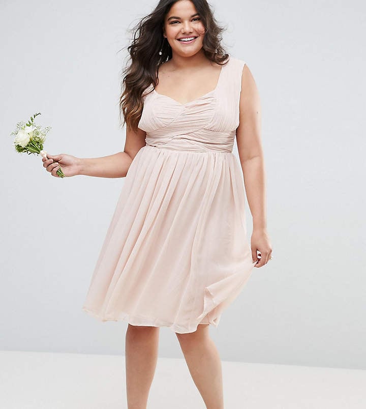 ASOS Wedding Midi Dress With Ruched Panel