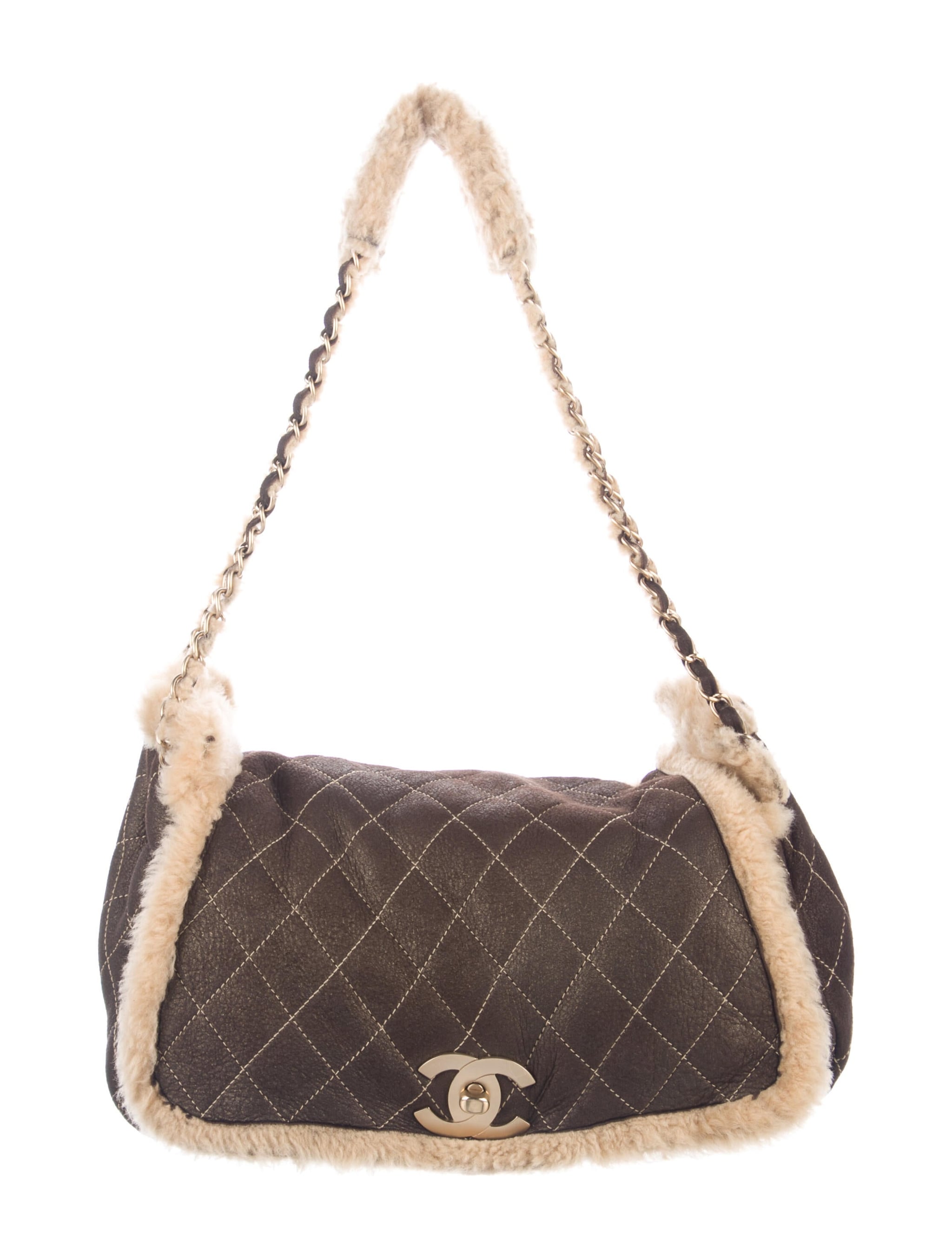 Chanel 19 Flap Bag Shearling Medium at 1stDibs  chanel 19 shearling bag  chanel pink shearling bag